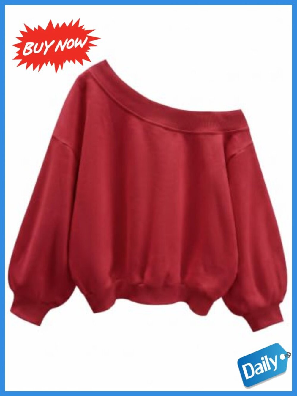 Womens Off Shoulder Oversized Sweatshirt Fleece Pullover Top
